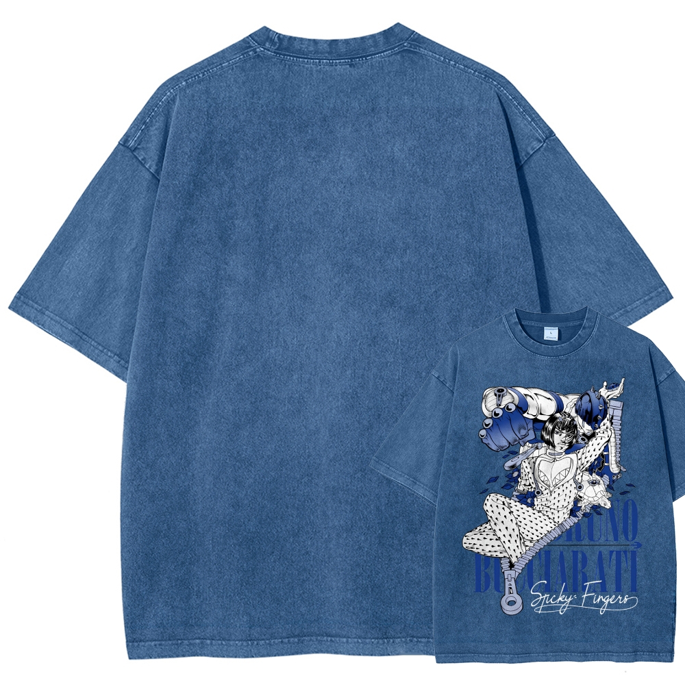 Jojo's Bizarre Adventure Unisex Fit Washed T-Shirt 2508008736