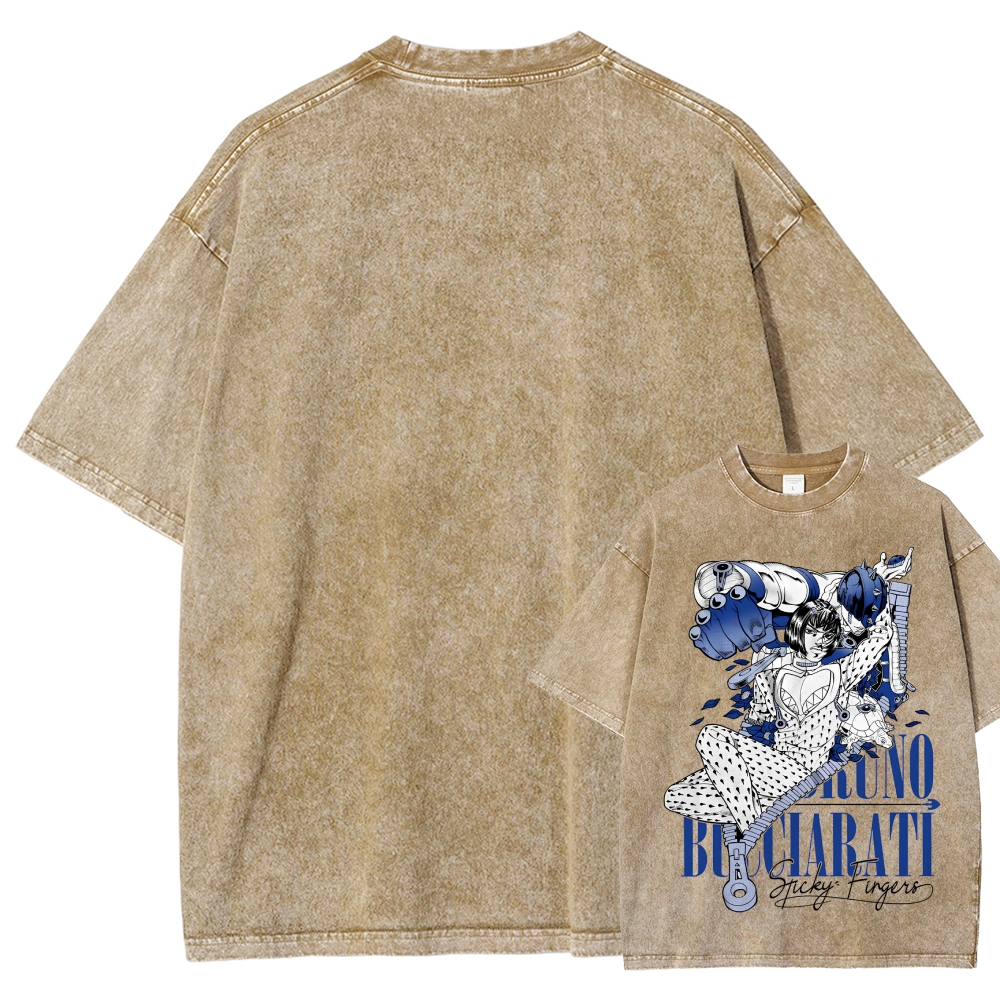 Jojo's Bizarre Adventure Unisex Fit Washed T-Shirt 2508008736