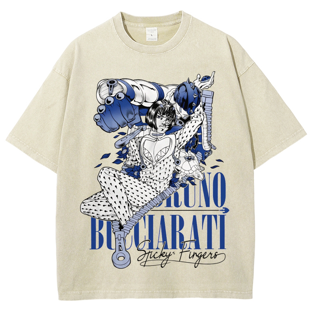 Jojo's Bizarre Adventure Unisex Fit Washed T-Shirt 2508008736