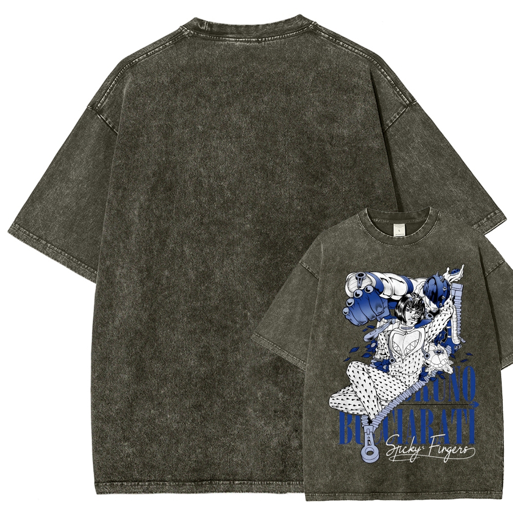 Jojo's Bizarre Adventure Unisex Fit Washed T-Shirt 2508008736