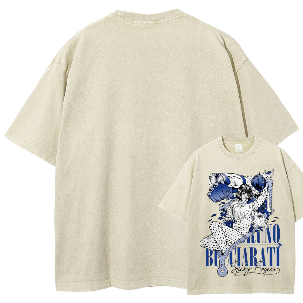 Jojo's Bizarre Adventure Unisex Fit Washed T-Shirt 2508008736