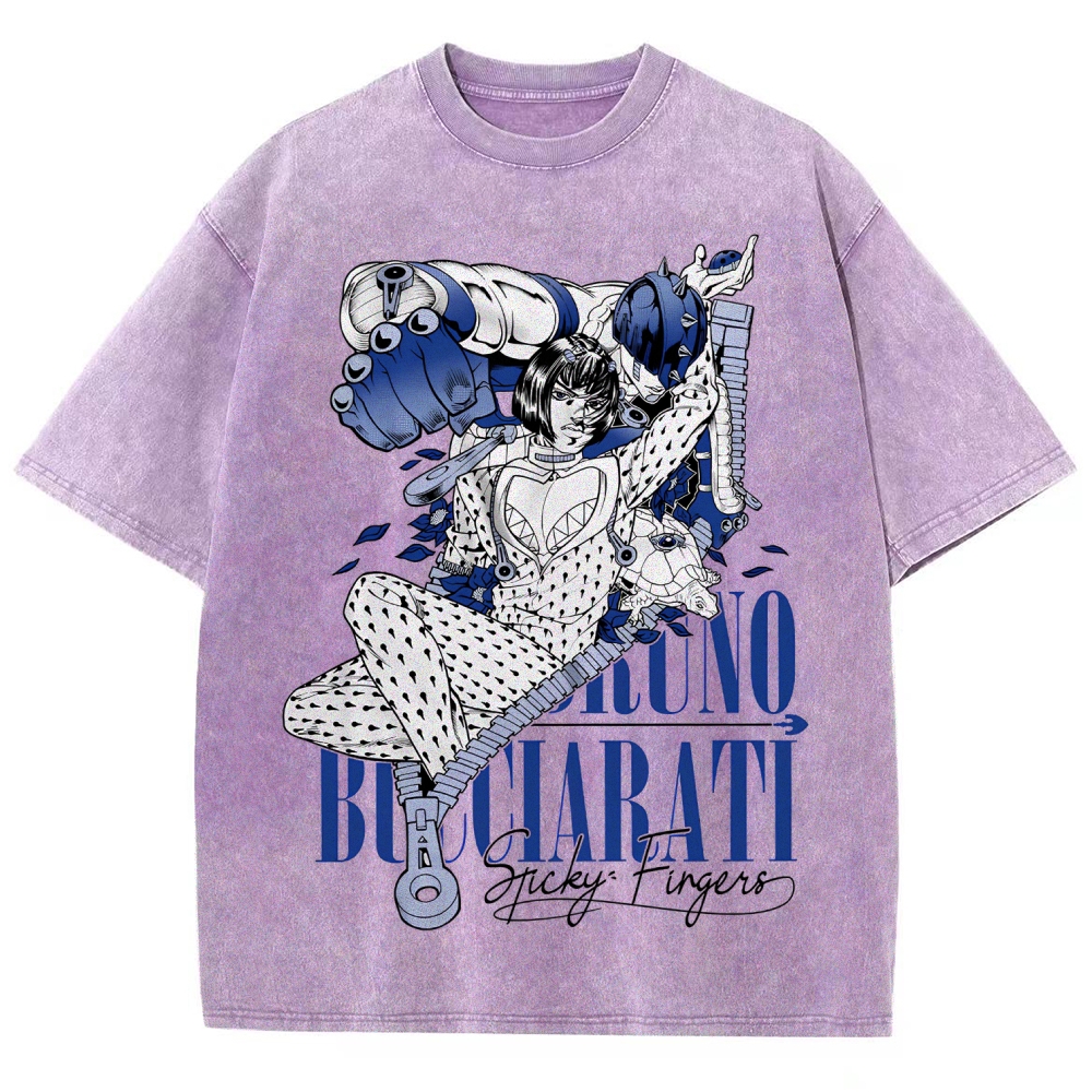 Jojo's Bizarre Adventure Unisex Fit Washed T-Shirt 2508008736