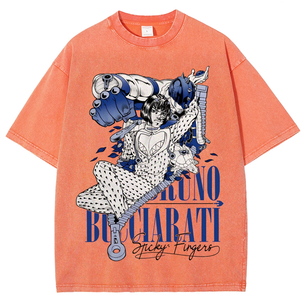 Jojo's Bizarre Adventure Unisex Fit Washed T-Shirt 2508008736
