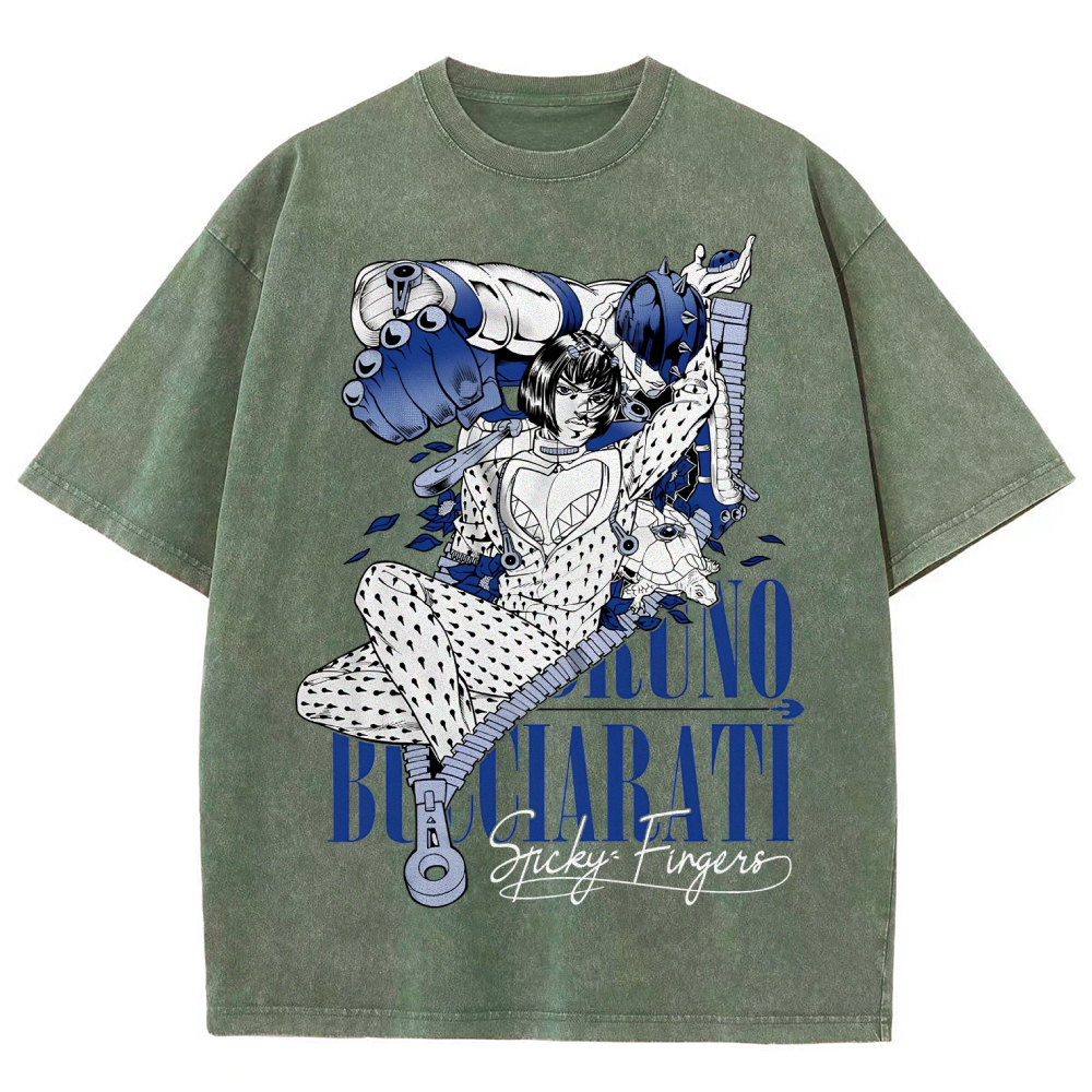 Jojo's Bizarre Adventure Unisex Fit Washed T-Shirt 2508008736