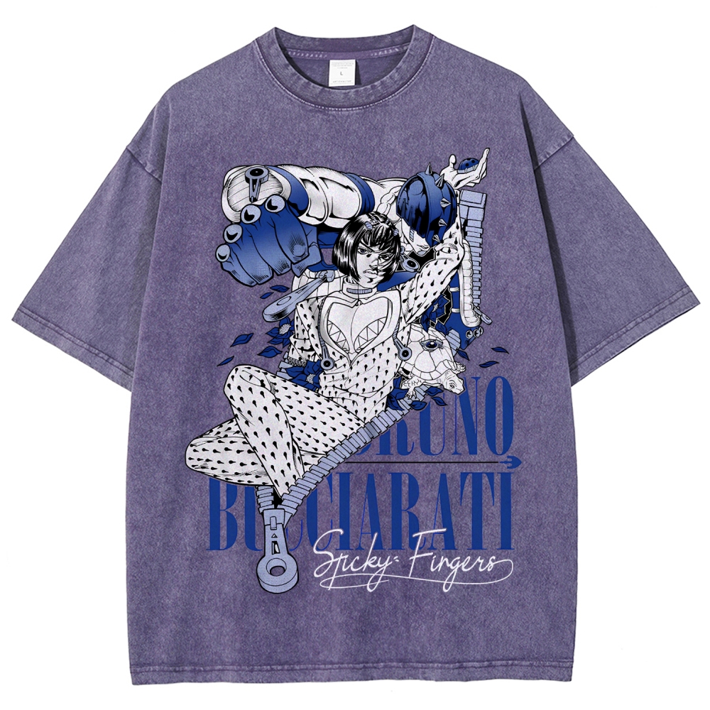 Jojo's Bizarre Adventure Unisex Fit Washed T-Shirt 2508008736