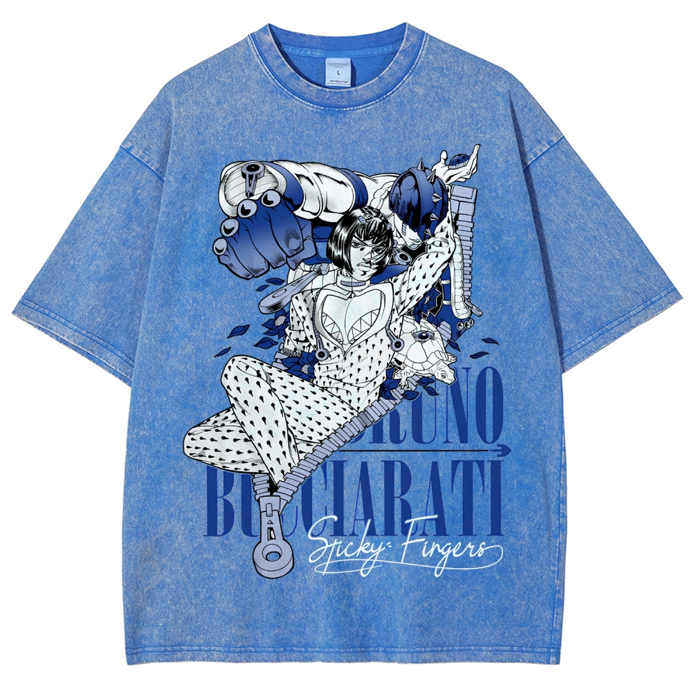 Jojo's Bizarre Adventure Unisex Fit Washed T-Shirt 2508008736