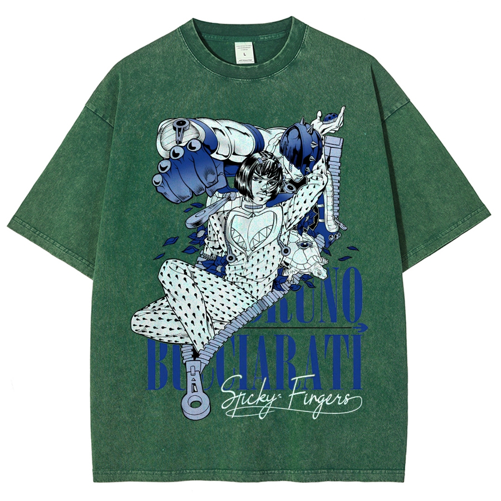 Jojo's Bizarre Adventure Unisex Fit Washed T-Shirt 2508008736