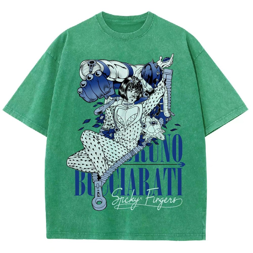 Jojo's Bizarre Adventure Unisex Fit Washed T-Shirt 2508008736