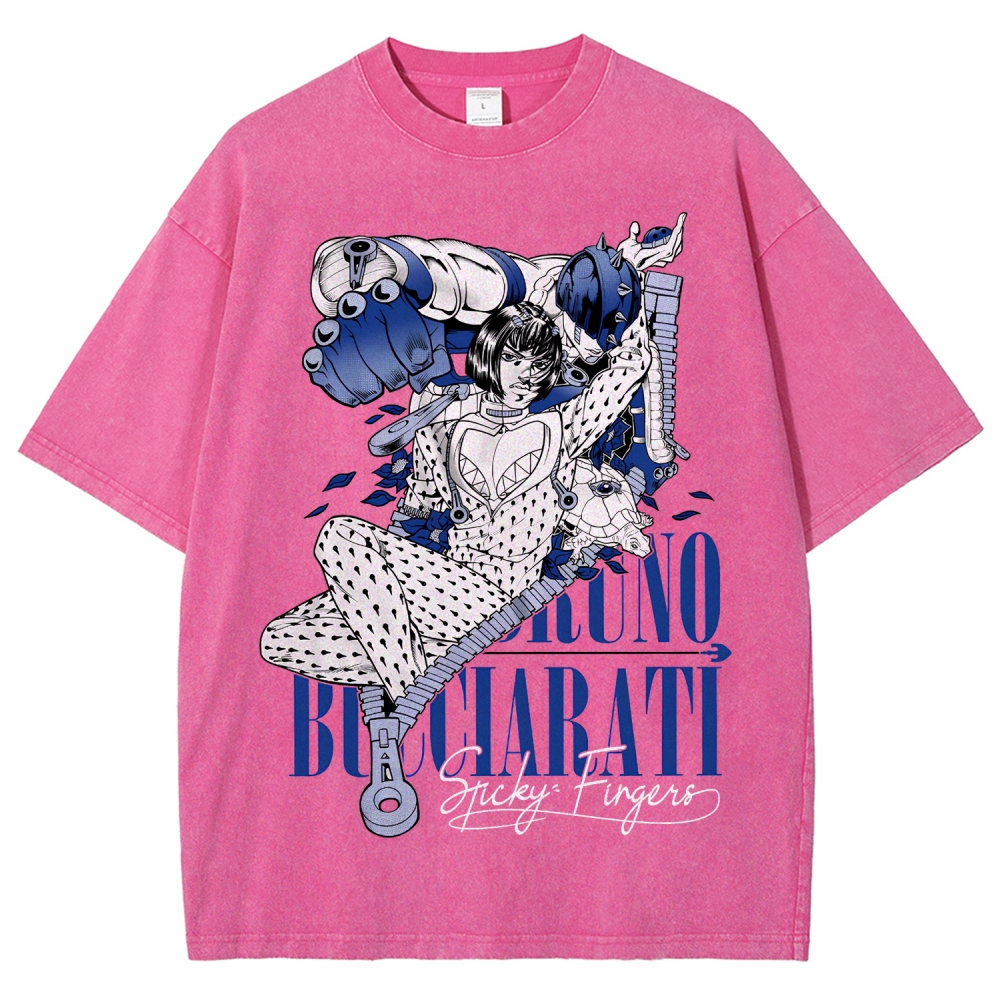 Jojo's Bizarre Adventure Unisex Fit Washed T-Shirt 2508008736