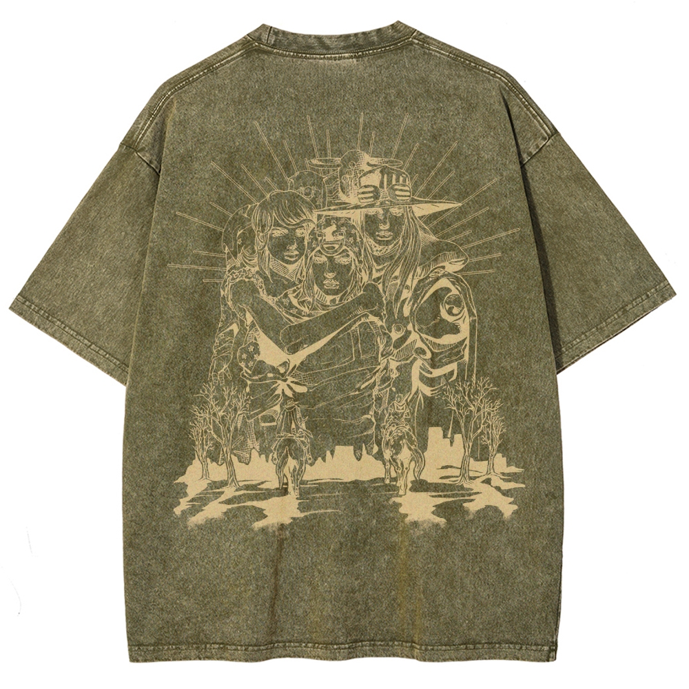 Jojo's Bizarre Adventure Unisex Fit Washed T-Shirt 2508008772