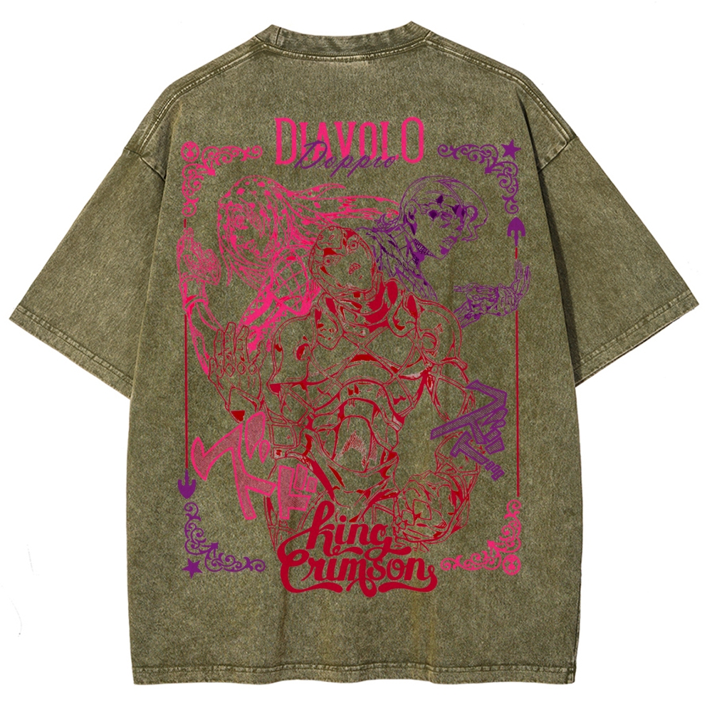 Jojo's Bizarre Adventure Unisex Fit Washed T-Shirt 2508008791