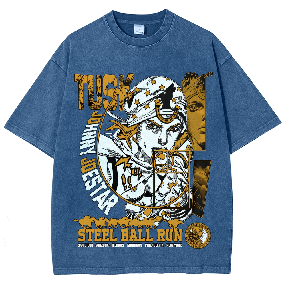 Jojo's Bizarre Adventure Unisex Fit Washed T-Shirt 2508008811