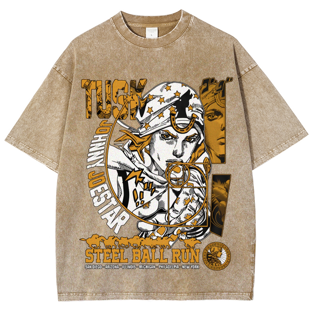 Jojo's Bizarre Adventure Unisex Fit Washed T-Shirt 2508008811
