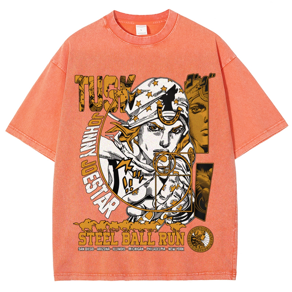 Jojo's Bizarre Adventure Unisex Fit Washed T-Shirt 2508008811