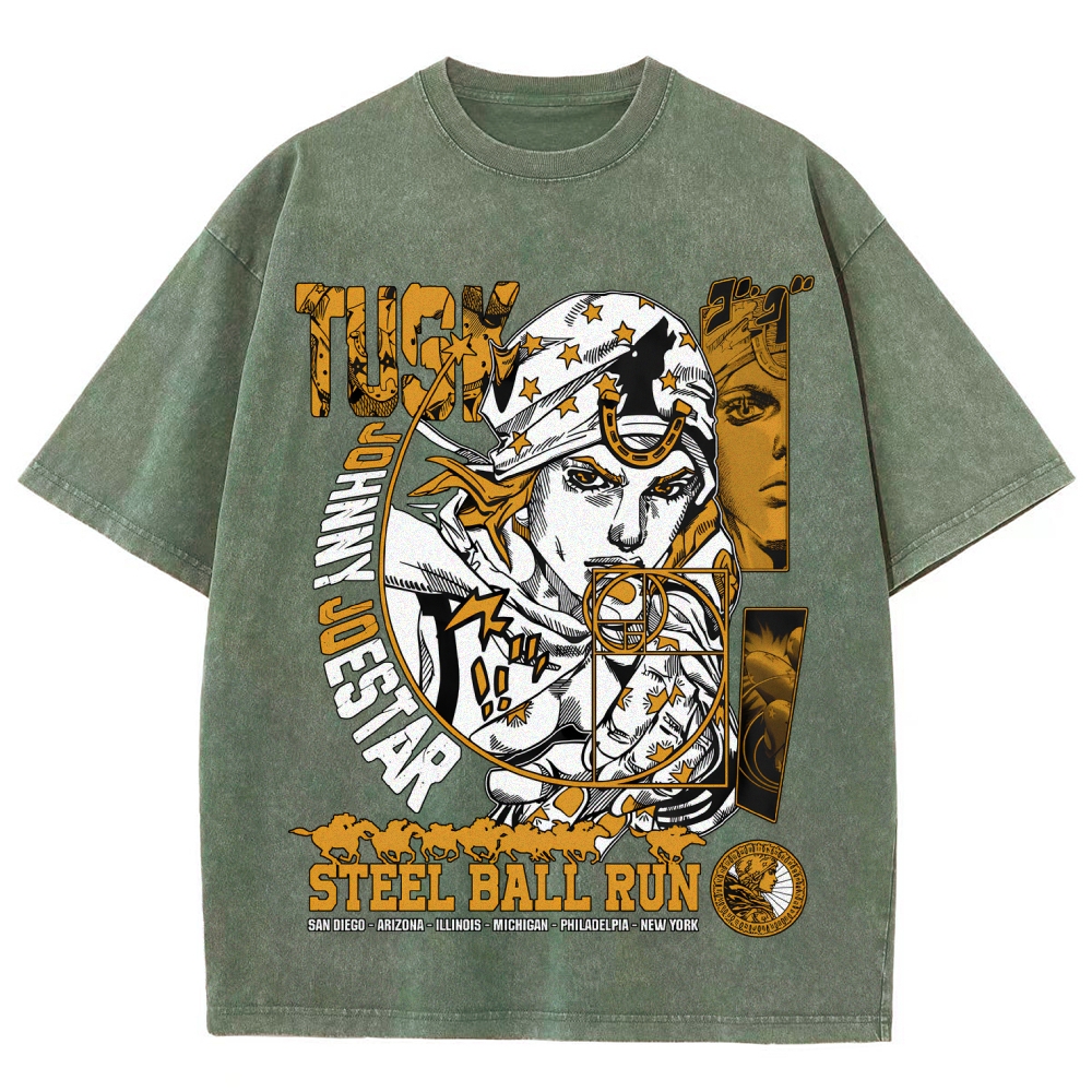Jojo's Bizarre Adventure Unisex Fit Washed T-Shirt 2508008811
