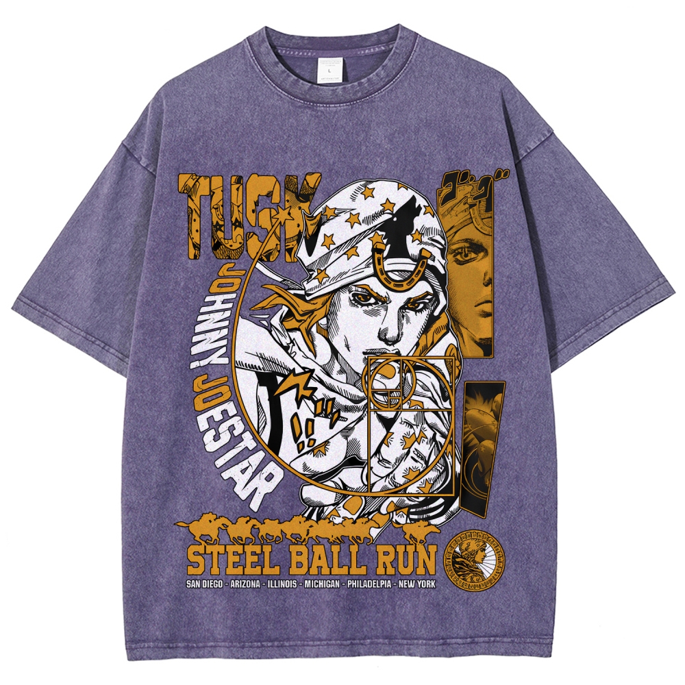 Jojo's Bizarre Adventure Unisex Fit Washed T-Shirt 2508008811
