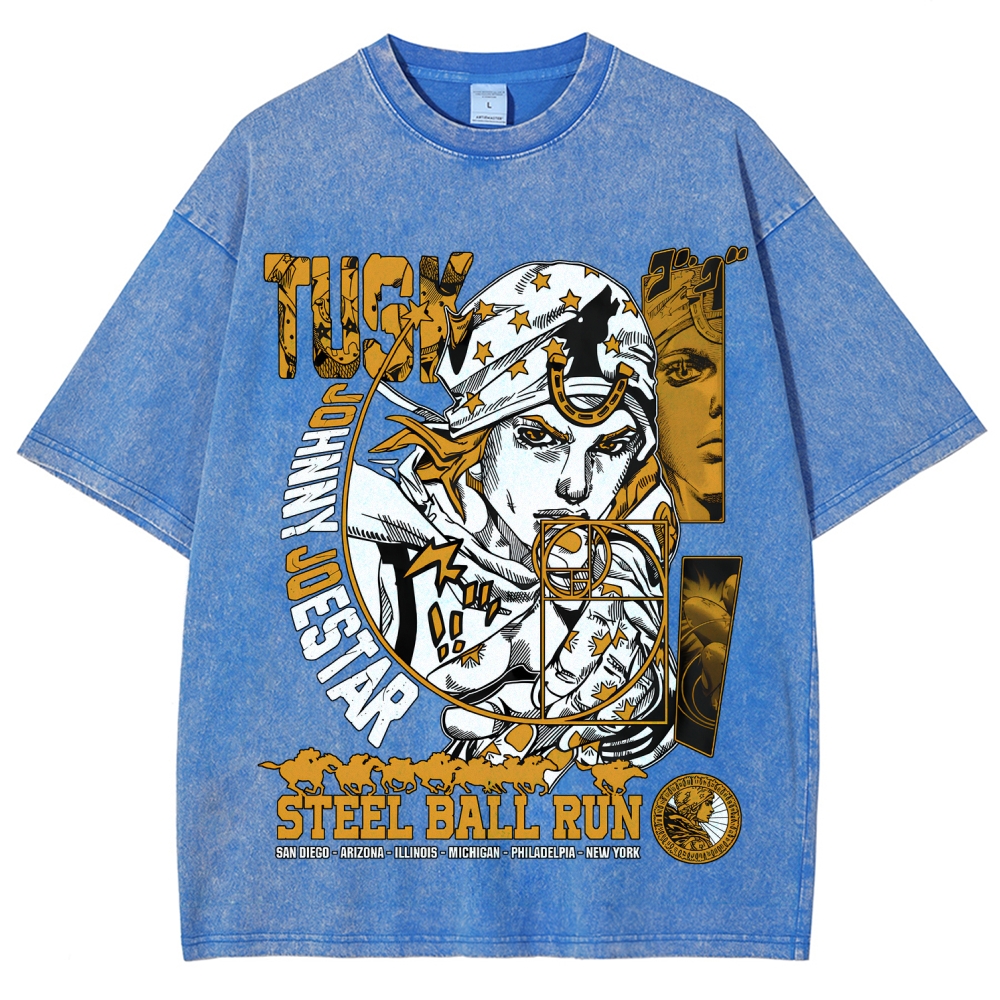 Jojo's Bizarre Adventure Unisex Fit Washed T-Shirt 2508008811