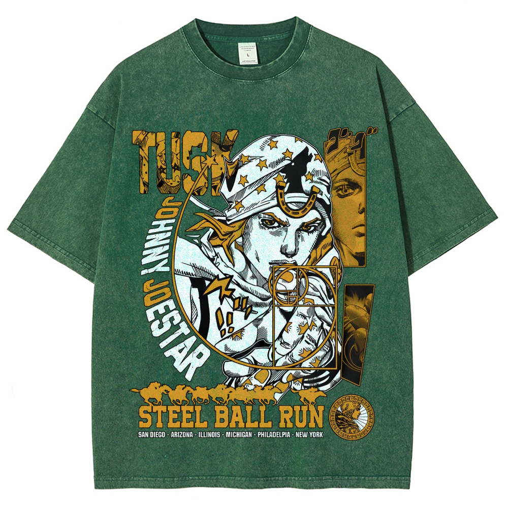 Jojo's Bizarre Adventure Unisex Fit Washed T-Shirt 2508008811