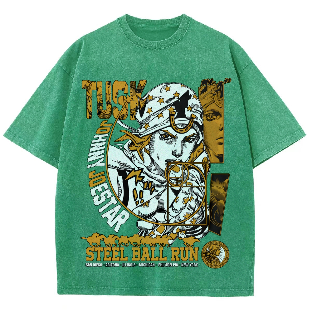 Jojo's Bizarre Adventure Unisex Fit Washed T-Shirt 2508008811