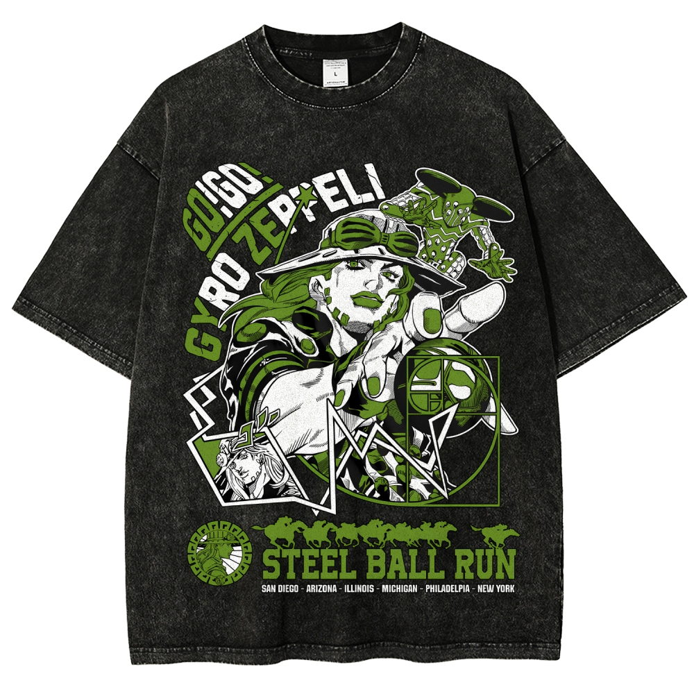 Jojo's Bizarre Adventure Unisex Fit Washed T-Shirt 2508008819