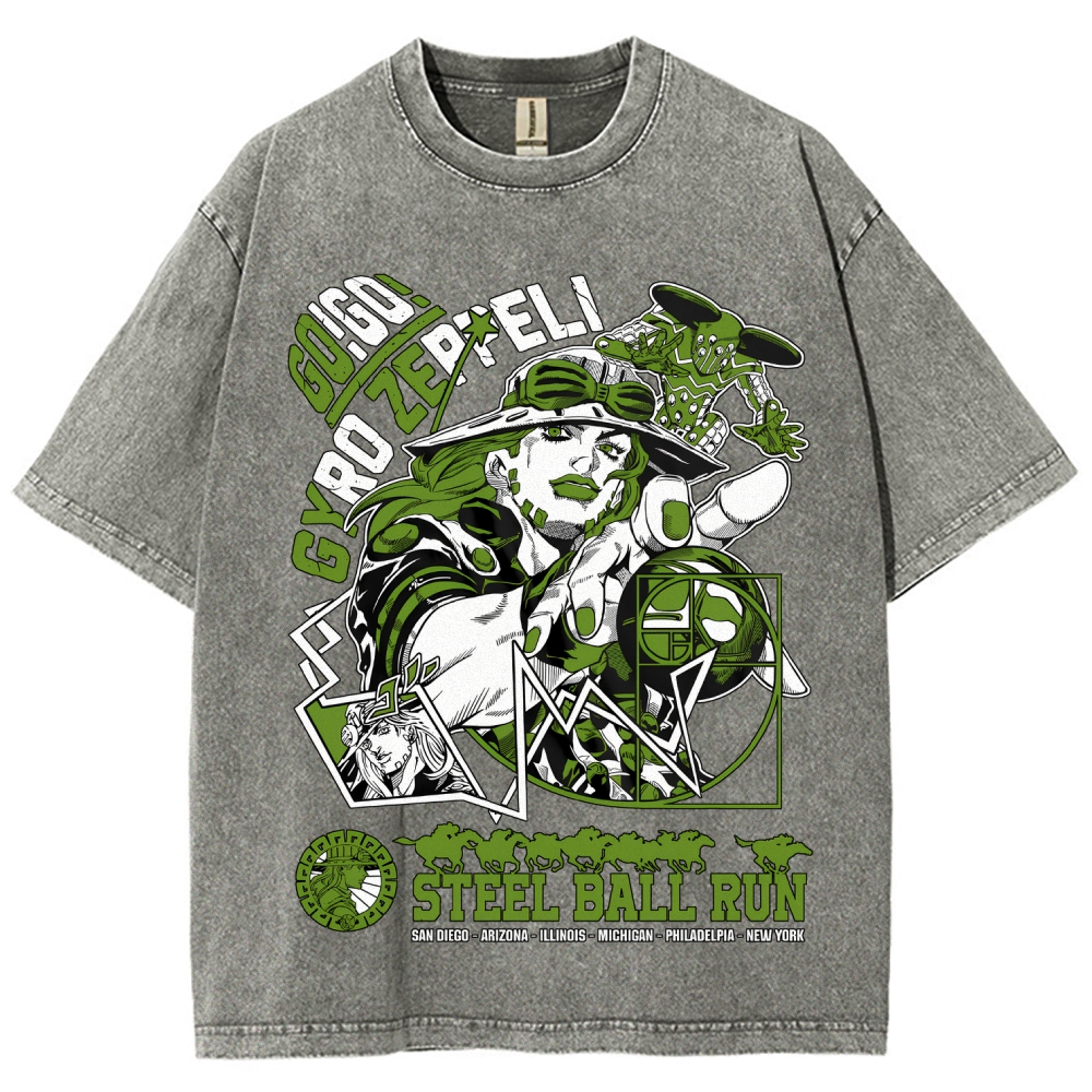 Jojo's Bizarre Adventure Unisex Fit Washed T-Shirt 2508008819