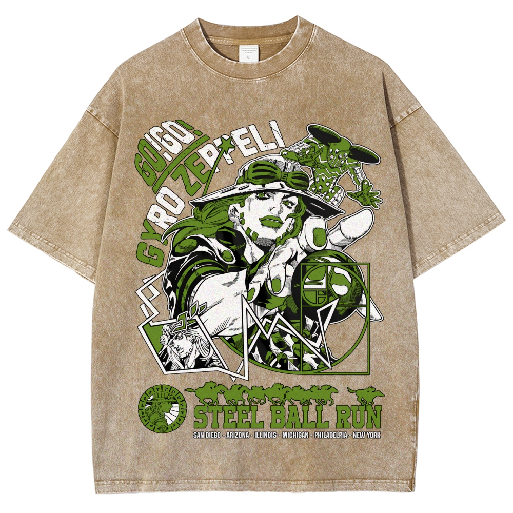 Jojo's Bizarre Adventure Unisex Fit Washed T-Shirt 2508008819