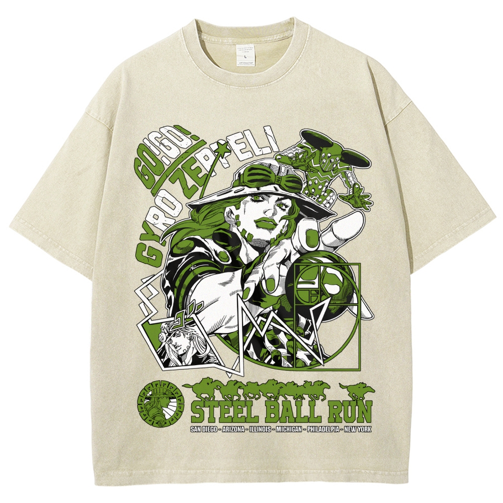 Jojo's Bizarre Adventure Unisex Fit Washed T-Shirt 2508008819