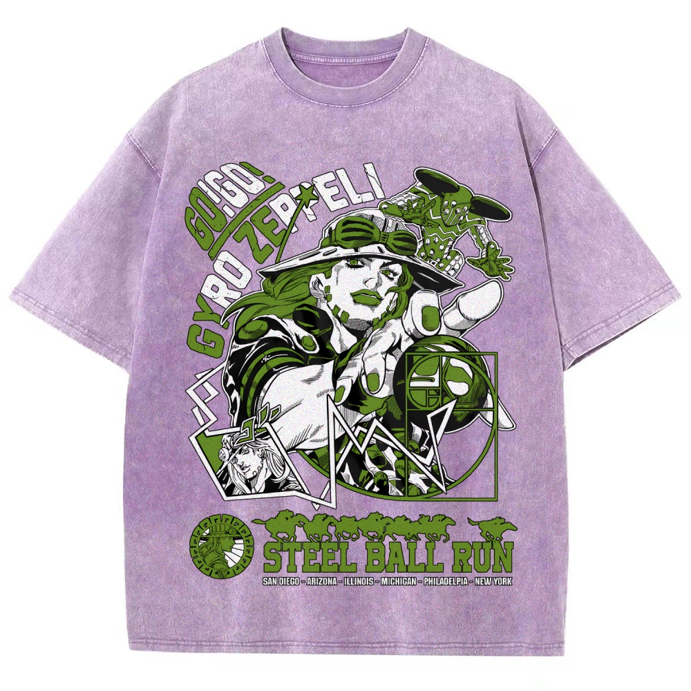 Jojo's Bizarre Adventure Unisex Fit Washed T-Shirt 2508008819