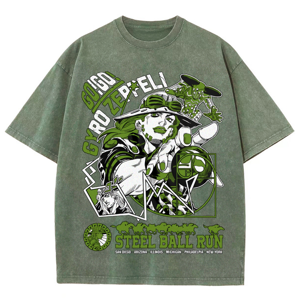 Jojo's Bizarre Adventure Unisex Fit Washed T-Shirt 2508008819