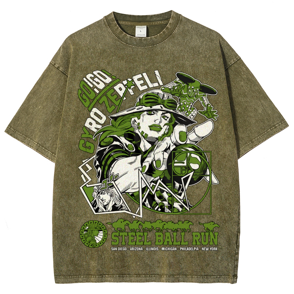 Jojo's Bizarre Adventure Unisex Fit Washed T-Shirt 2508008819