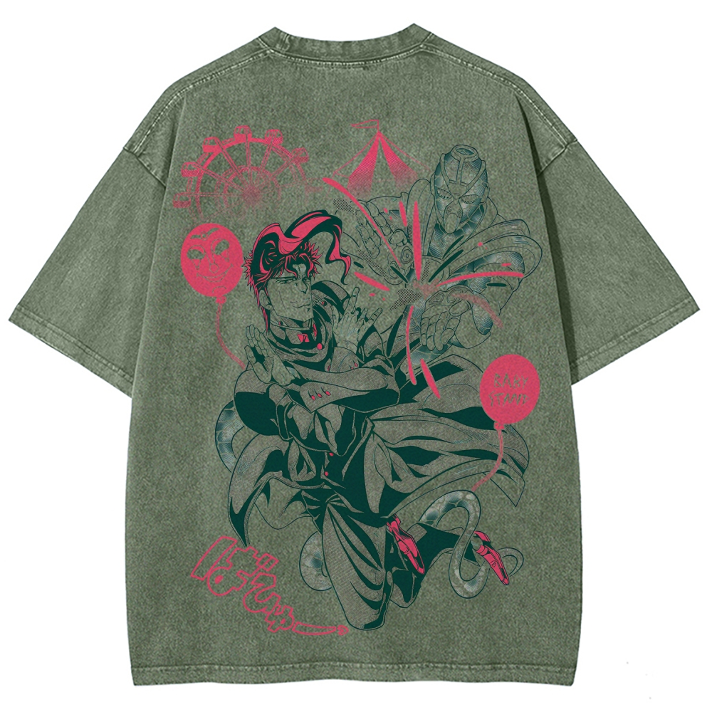 Jojo's Bizarre Adventure Unisex Fit Washed T-Shirt 2508008821