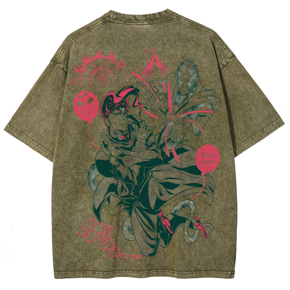 Jojo's Bizarre Adventure Unisex Fit Washed T-Shirt 2508008821