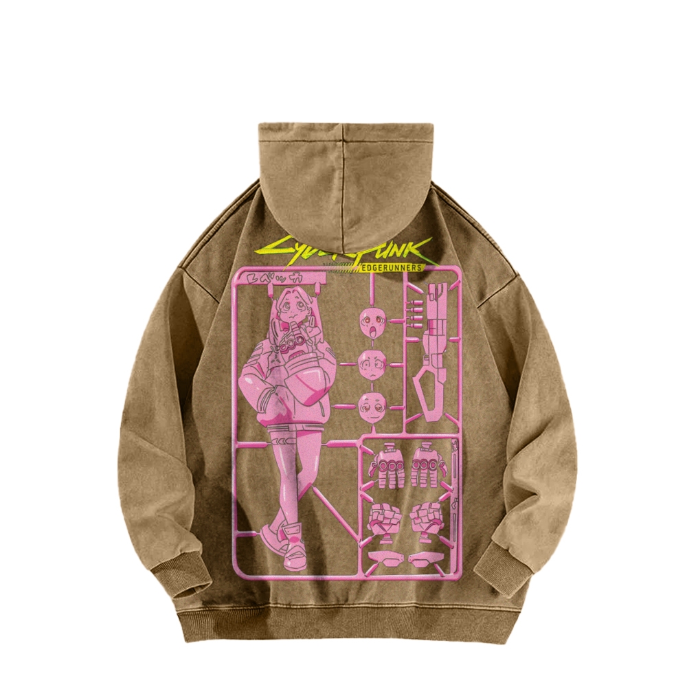 Casual Washed Hoodie 2508010866