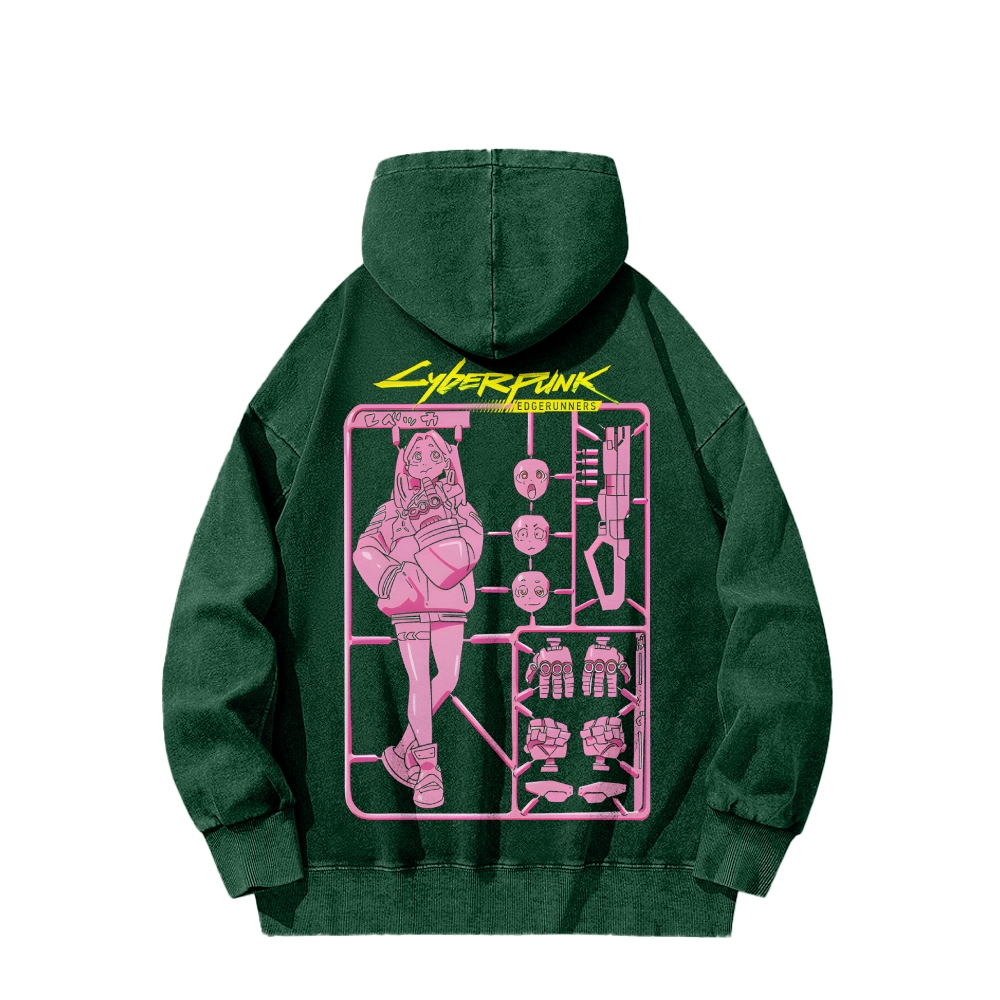 Cyberpunk: Edgerunners Casual Washed Hoodie 2508011275