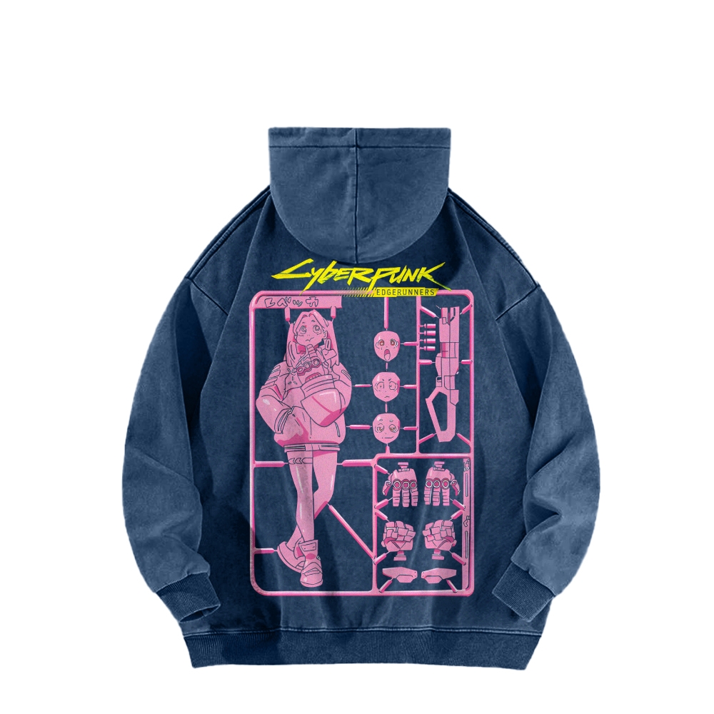 Cyberpunk: Edgerunners Casual Washed Hoodie 2508011275