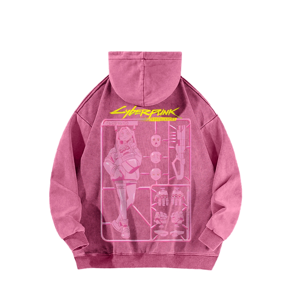 Cyberpunk: Edgerunners Casual Washed Hoodie 2508011275