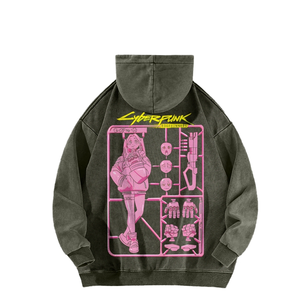 Cyberpunk: Edgerunners Casual Washed Hoodie 2508011275