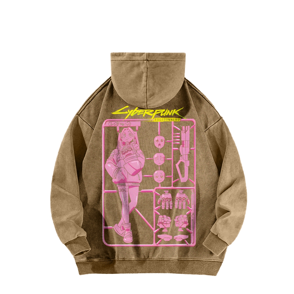 Cyberpunk: Edgerunners Casual Washed Hoodie 2508011275