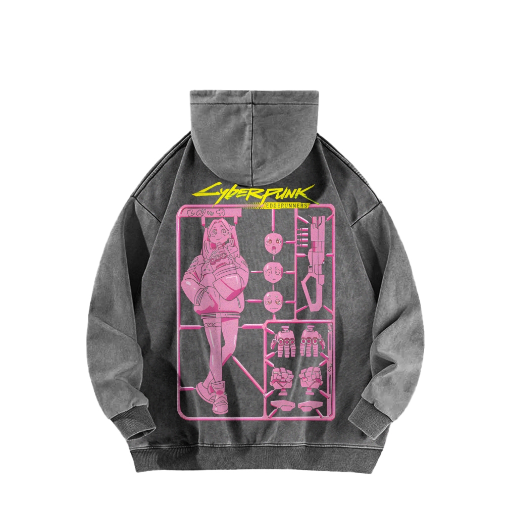 Cyberpunk: Edgerunners Casual Washed Hoodie 2508011275