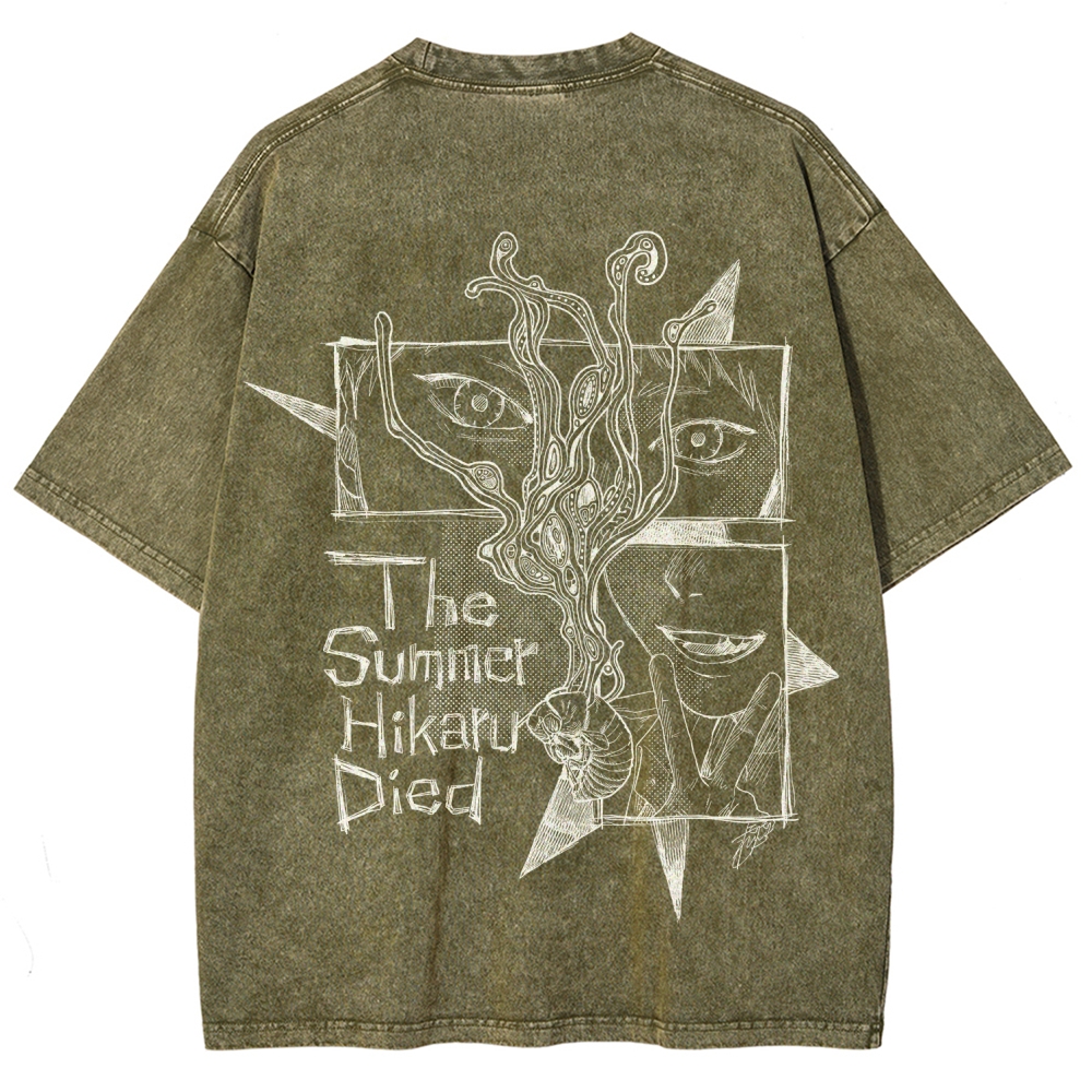 The Summer Hikaru Died Unisex Fit Washed T-Shirt 2508012855