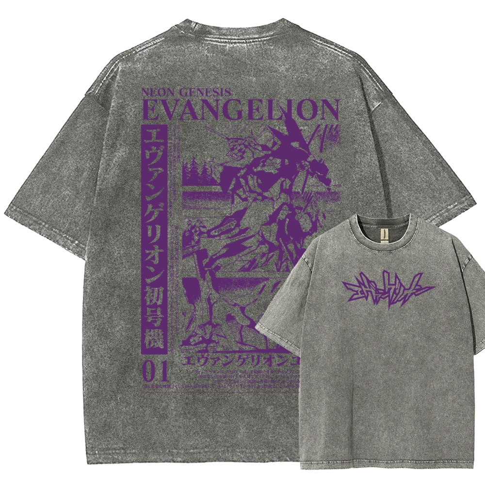Neon Genesis Evangelion Unisex Fit Washed T-Shirt 2508012958