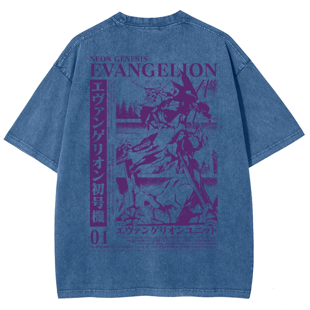 Neon Genesis Evangelion Unisex Fit Washed T-Shirt 2508012958