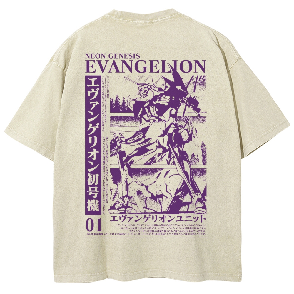 Neon Genesis Evangelion Unisex Fit Washed T-Shirt 2508012958