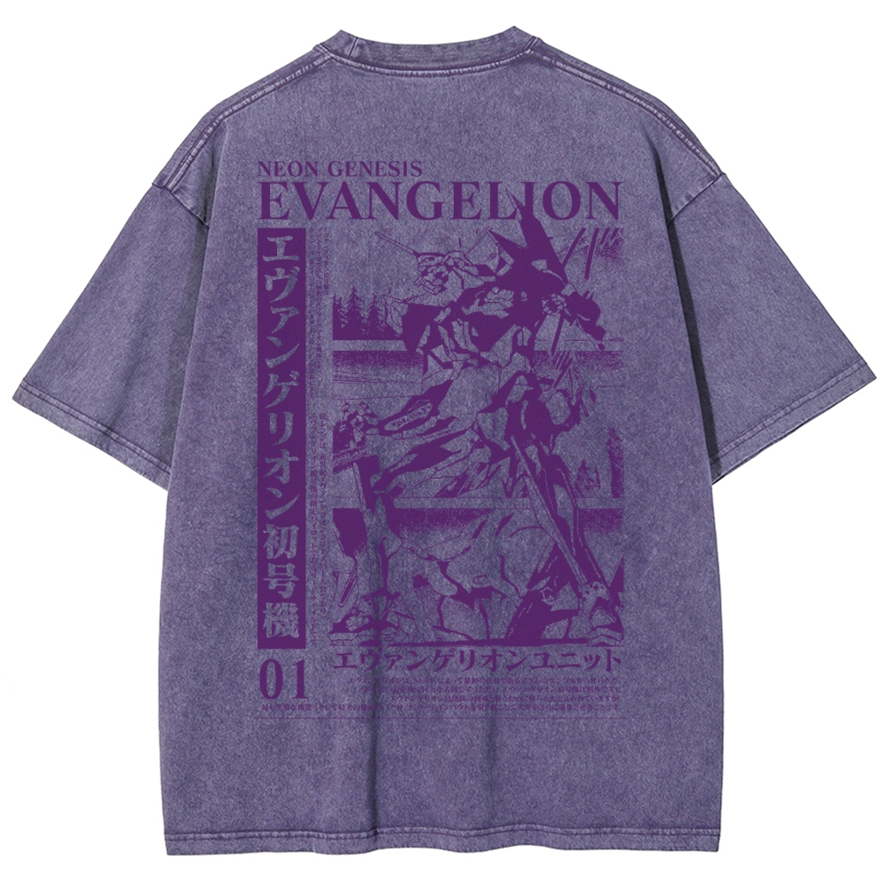 Neon Genesis Evangelion Unisex Fit Washed T-Shirt 2508012958