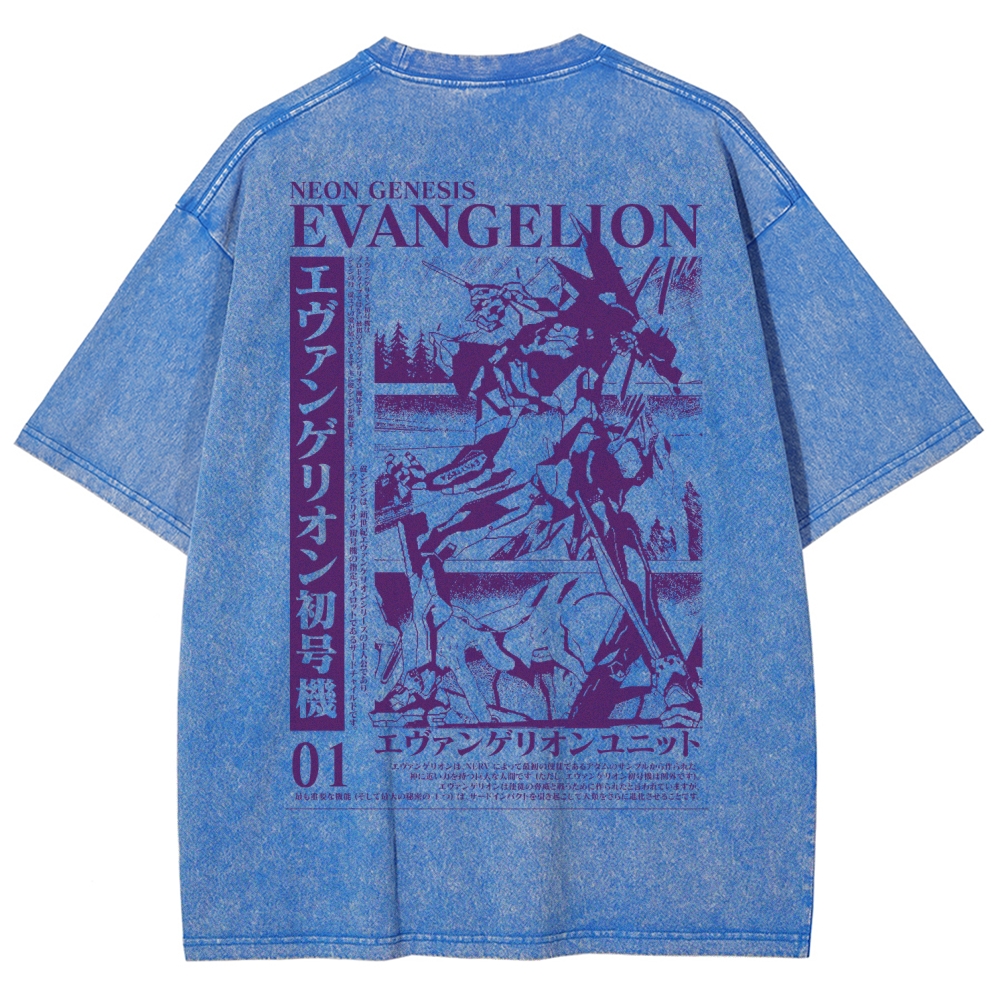 Neon Genesis Evangelion Unisex Fit Washed T-Shirt 2508012958