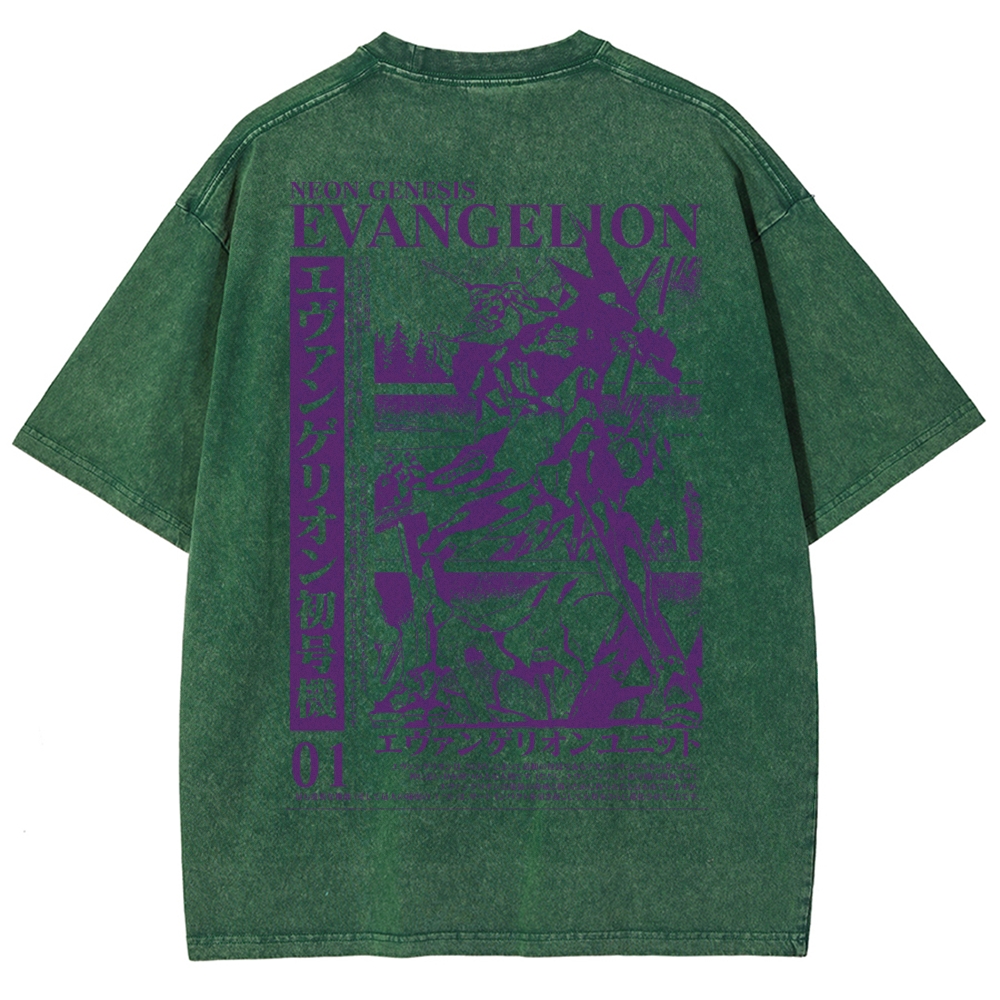 Neon Genesis Evangelion Unisex Fit Washed T-Shirt 2508012958