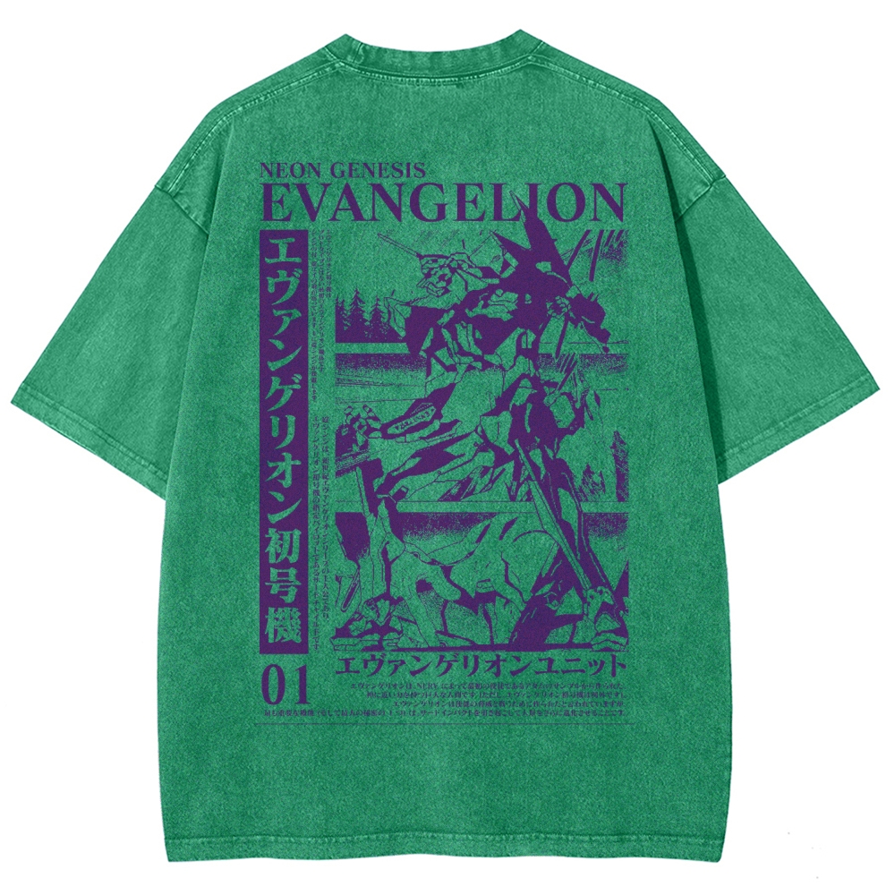 Neon Genesis Evangelion Unisex Fit Washed T-Shirt 2508012958