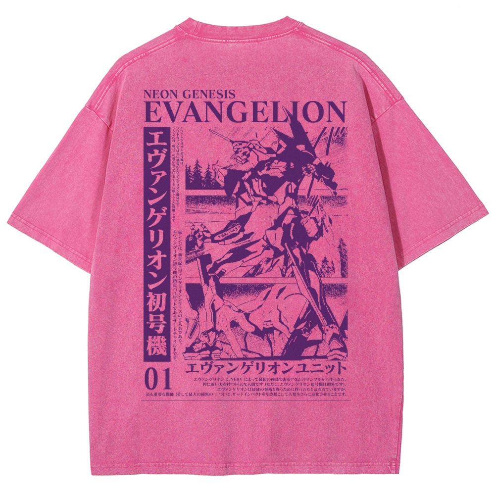 Neon Genesis Evangelion Unisex Fit Washed T-Shirt 2508012958