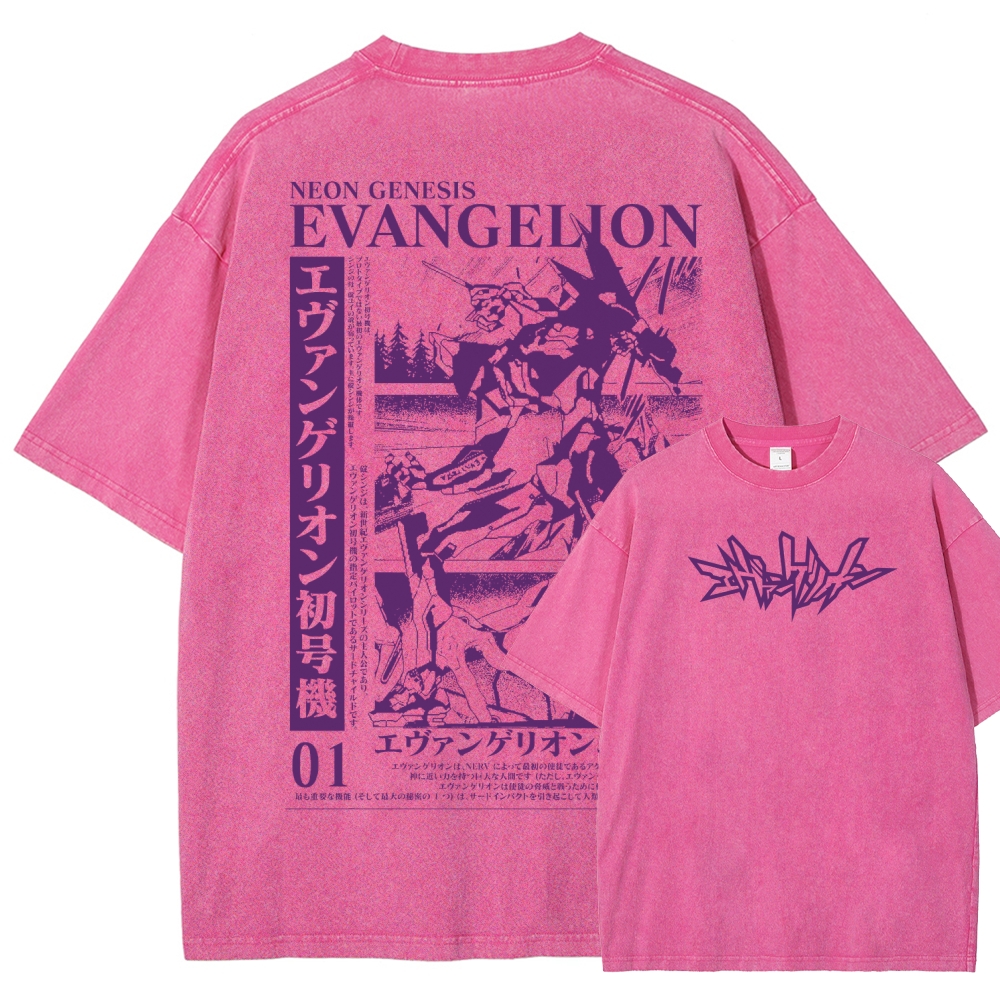 Neon Genesis Evangelion Unisex Fit Washed T-Shirt 2508012958