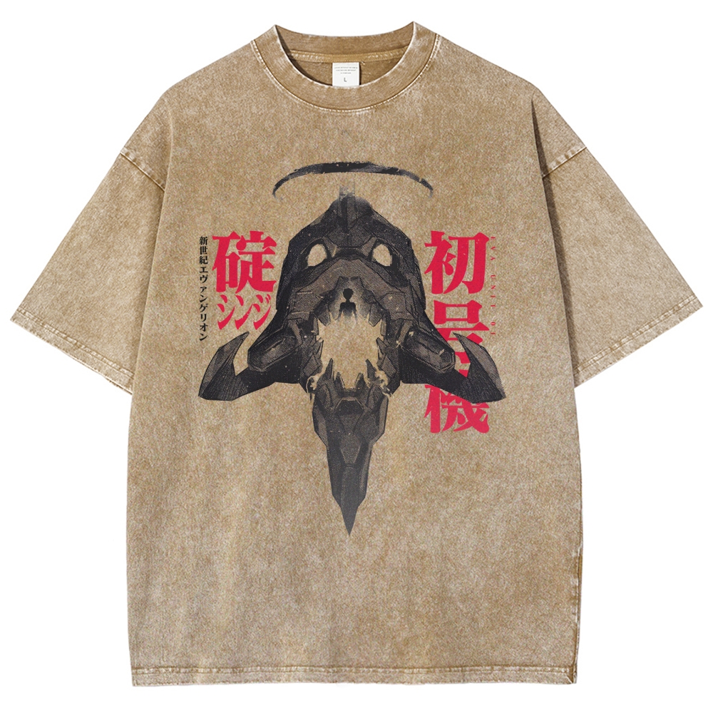 Neon Genesis Evangelion Unisex Fit Washed T-Shirt 2508012969